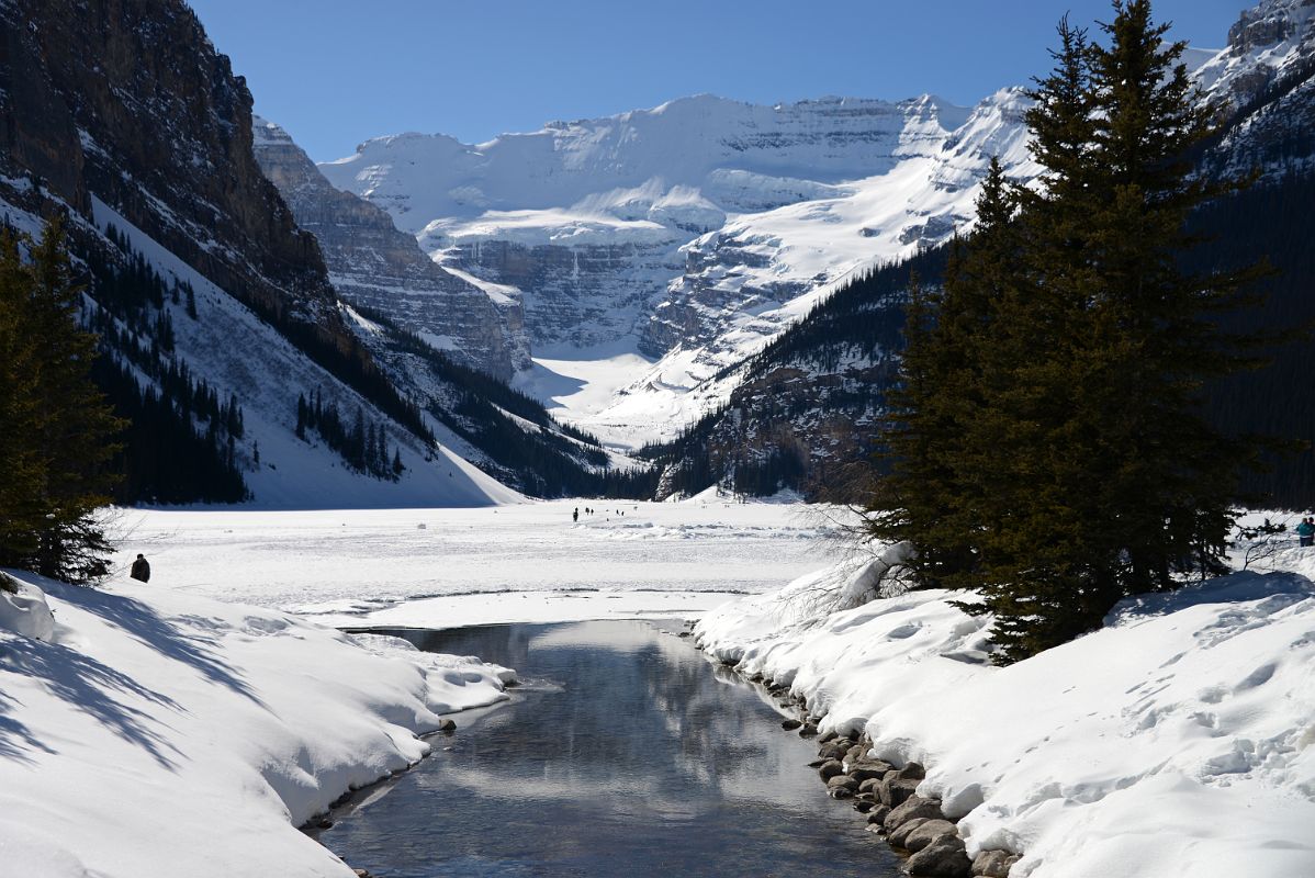 07 Frozen Lake Louise And Mount Victoria Afternoon From Beginning Of Lake Louise Creek